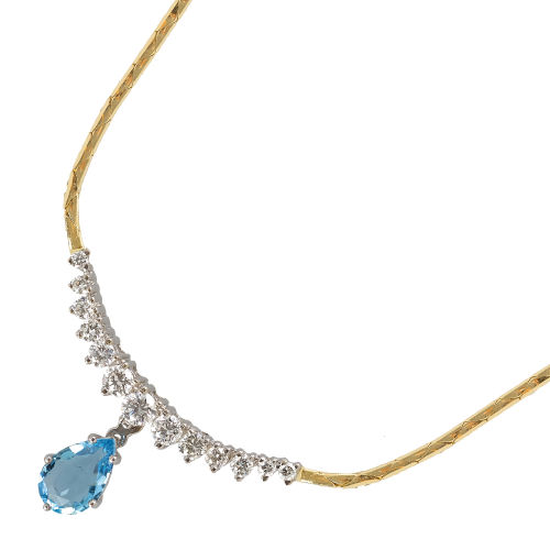 AQUAMARIN-BRILLANT-COLLIER : (DOBIASCHOFSKY AUKTIONEN AG)