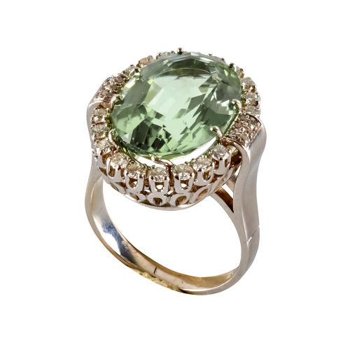 TURMALIN-BRILLANT-RING : Bucherer, Luzern (DOBIASCHOFSKY AUKTIONEN AG)