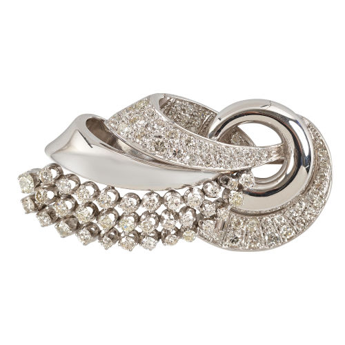 DIAMANT-BROSCHE : (DOBIASCHOFSKY AUKTIONEN AG)