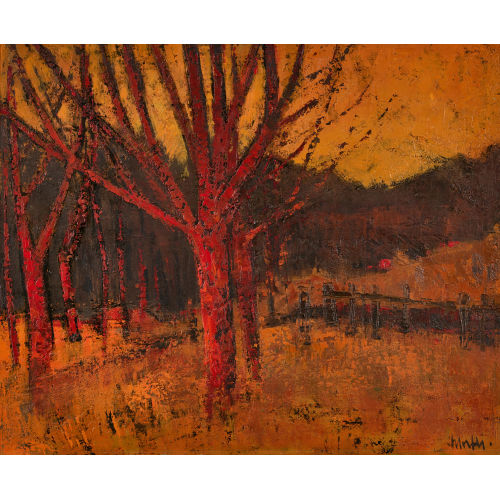 WALTER MAFLI : Landschaft mit B�umen (DOBIASCHOFSKY AUKTIONEN AG)
