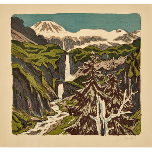 FRED STAUFFER : Der Geltenschuss-Wasserfall (DOBIASCHOFSKY AUKTIONEN AG)