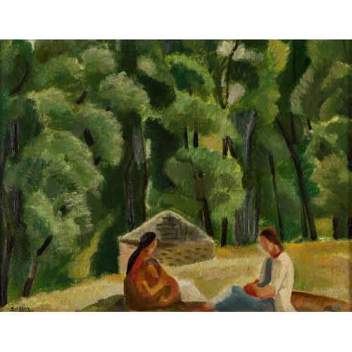 ROGER BISSI�RE : Frauen mit Kind im Park (DOBIASCHOFSKY AUKTIONEN AG)