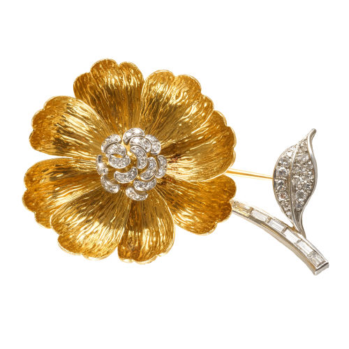 DIAMANT-BROSCHE : Boucheron, Paris (DOBIASCHOFSKY AUKTIONEN AG)