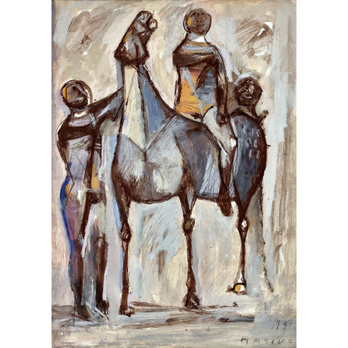 MARINO MARINI : 'Cavallo e cavaliere e due figure stanti' (DOBIASCHOFSKY AUKTIONEN AG)
