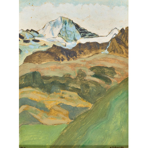 ALBERT SCHMIDT : Paysage de montagne (DOBIASCHOFSKY AUKTIONEN AG)