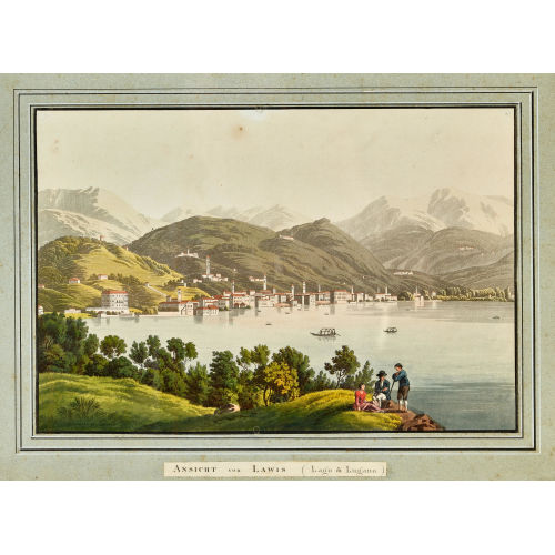 1. H�LFTE 19. JH. �STERREICH : 'Ansicht von Lawis (Lago di Lugano)' (DOBIASCHOFSKY AUKTIONEN AG)