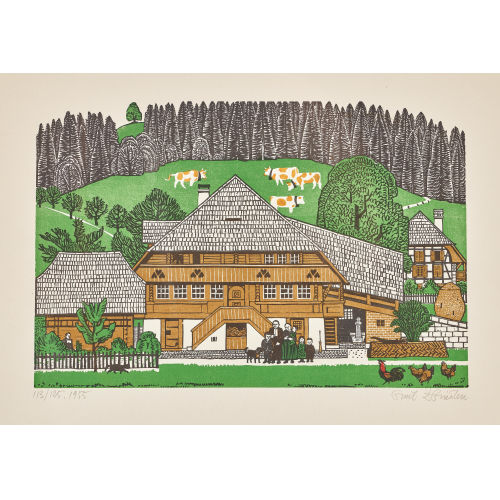 EMIL ZBINDEN : 'Bauernhaus' (DOBIASCHOFSKY AUKTIONEN AG)