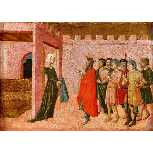 15. JH. SIENA : Szene aus dem Leben der Heiligen Margareta von Antiochia (DOBIASCHOFSKY AUKTIONEN AG)