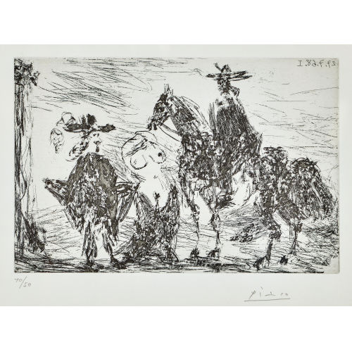 PABLO PICASSO : 'Gentilhomme, femme honteuse et re�tre' (DOBIASCHOFSKY AUKTIONEN AG)