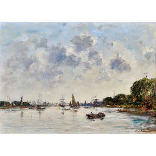 EUG�NE-LOUIS BOUDIN : 'Dordrecht, La Meuse' (DOBIASCHOFSKY AUKTIONEN AG)