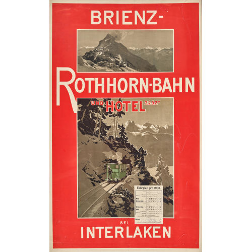 ANONYM : 'Brienz-Rothhorn-Bahn und Hotel 2252 m bei Interlaken' (DOBIASCHOFSKY AUKTIONEN AG)