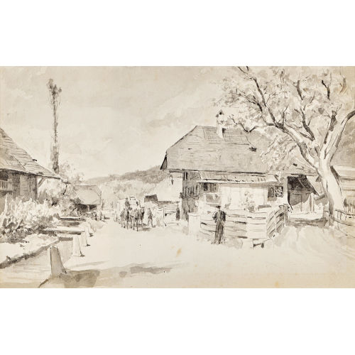 ALBERT ANKER : Z�glete im Dorf (DOBIASCHOFSKY AUKTIONEN AG)
