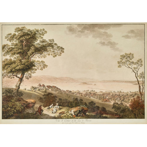 JOHANN LUDWIG ABERLI : 'V�e de Cerlier et du Lac de Bienne' (DOBIASCHOFSKY AUKTIONEN AG)