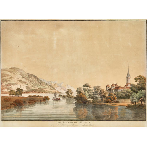 JOHANN LUDWIG ABERLI : 'The Island of St. John, On the Lake of Bienne...' (DOBIASCHOFSKY AUKTIONEN AG)