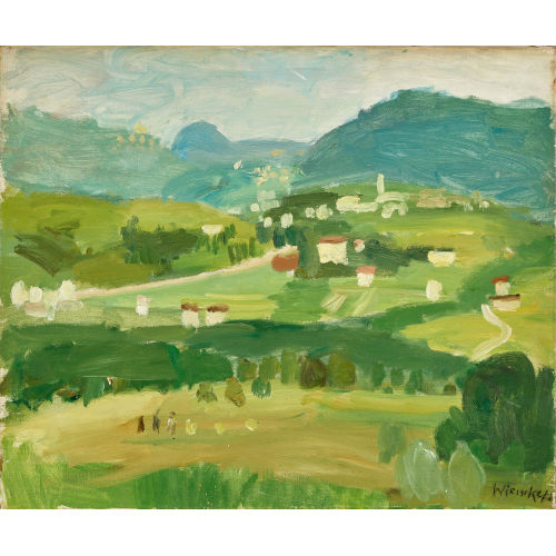 WALTER KURT WIEMKEN : 'Landschaft bei Mendrisio' (DOBIASCHOFSKY AUKTIONEN AG)
