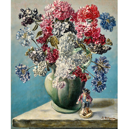 KURT SELIGMANN : 'Blumenstillleben mit Porzellanfigur' (DOBIASCHOFSKY AUKTIONEN AG)