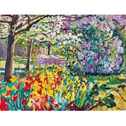 ADOLF WEBER : Sp�tsommerlicher Garten (DOBIASCHOFSKY AUKTIONEN AG)