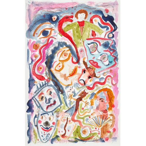 JAKOB DIMITRI) DIMITRI (EIGTL. M�LLER : Clowngesichter mit Selbstportr�t (DOBIASCHOFSKY AUKTIONEN AG)