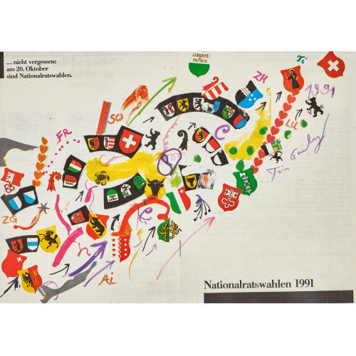 JEAN TINGUELY : 'Nationalratswahlen 1991' (DOBIASCHOFSKY AUKTIONEN AG)