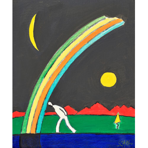 TED (EIGTL. SCHAAP SCAPA : Seelandschaft mit Regenbogen (DOBIASCHOFSKY AUKTIONEN AG)