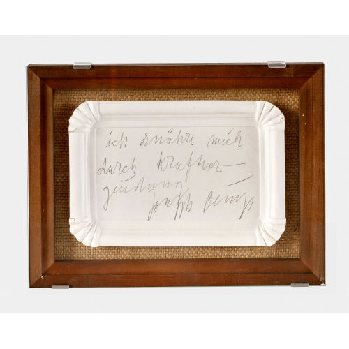 JOSEPH BEUYS : 'Ich ern�hre mich durch Kraftvergeudung' (DOBIASCHOFSKY AUKTIONEN AG)