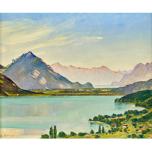 LOUIS D�RR : Thunersee mit Harder (DOBIASCHOFSKY AUKTIONEN AG)