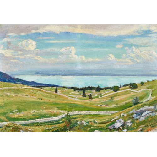 CHARLES L'EPLATTENIER : 'Lacs de Neuch�tel et Morat' (DOBIASCHOFSKY AUKTIONEN AG)