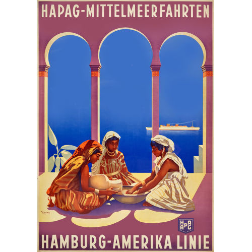 OTTOMAR CARL JOSEPH ANTON : 'Hamburg - Amerika Linie Hapag - Mittelmeerfahrten' (DOBIASCHOFSKY AUKTIONEN AG)