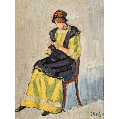 ERNST SAMUEL GEIGER : 'Das gelbe Kleid' (DOBIASCHOFSKY AUKTIONEN AG)
