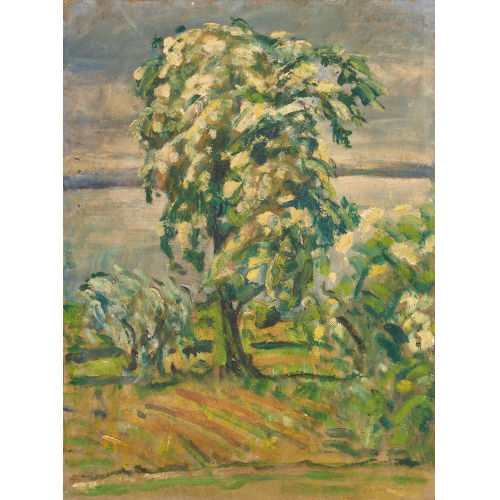 ERNST SAMUEL GEIGER : Baumgruppe am See (DOBIASCHOFSKY AUKTIONEN AG)