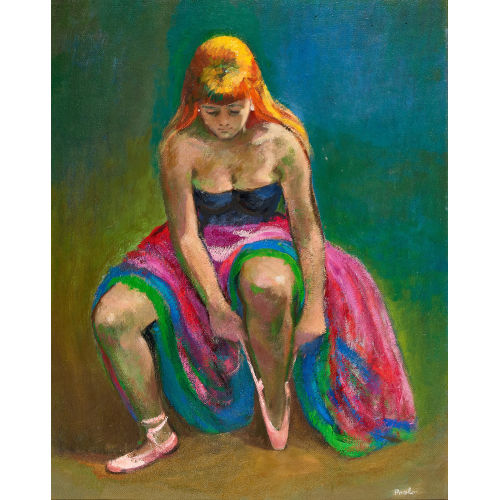 PAUL JAKOB) PAOLO (EIGTL. M�LLER : Sitzende Ballettt�nzerin (DOBIASCHOFSKY AUKTIONEN AG)