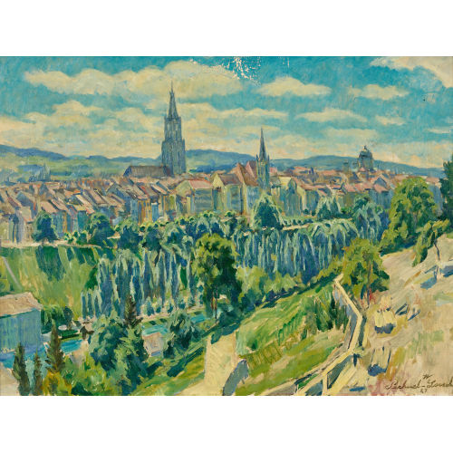 WILLIAM PECHUEL-LOESCHE : Blick auf Bern (DOBIASCHOFSKY AUKTIONEN AG)