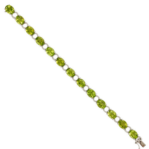 PERIDOT-DIAMANT-BRACELET : (DOBIASCHOFSKY AUKTIONEN AG)
