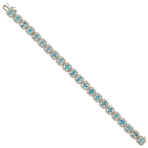 AQUAMARIN-DIAMANT-BRACELET : (DOBIASCHOFSKY AUKTIONEN AG)