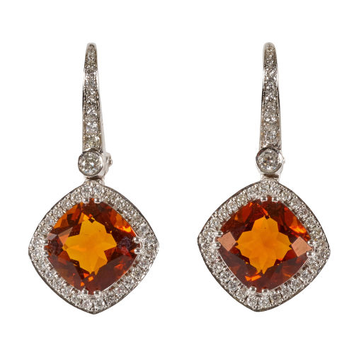 CITRIN-DIAMANT-OHRH�NGER : (DOBIASCHOFSKY AUKTIONEN AG)