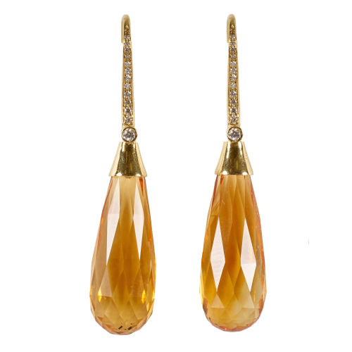 CITRIN-DIAMANT-OHRH�NGER : (DOBIASCHOFSKY AUKTIONEN AG)