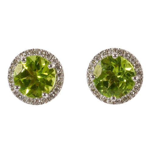 PERIDOT-DIAMANT-OHRSTECKER : (DOBIASCHOFSKY AUKTIONEN AG)