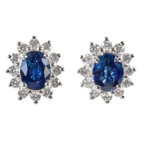 SAPHIR-DIAMANT-OHRSTECKER : (DOBIASCHOFSKY AUKTIONEN AG)