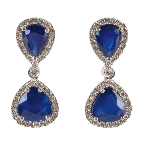 SAPHIR-DIAMANT-OHRSTECKER : (DOBIASCHOFSKY AUKTIONEN AG)