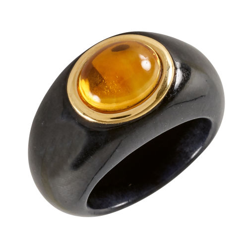 CITRIN-ONYX-RING : (DOBIASCHOFSKY AUKTIONEN AG)