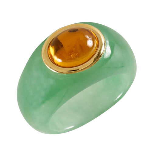 CITRIN-JADE-RING : (DOBIASCHOFSKY AUKTIONEN AG)