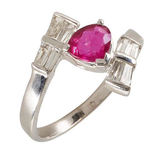 RUBIN-DIAMANT-RING : (DOBIASCHOFSKY AUKTIONEN AG)