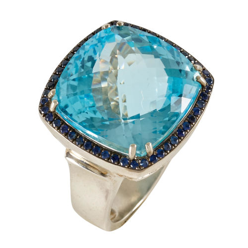 TOPAS-SAPHIR-RING : (DOBIASCHOFSKY AUKTIONEN AG)