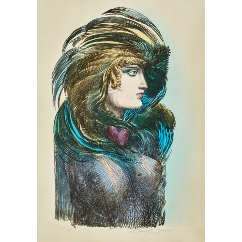 ERNST FUCHS : 'Herzdame' (DOBIASCHOFSKY AUKTIONEN AG)