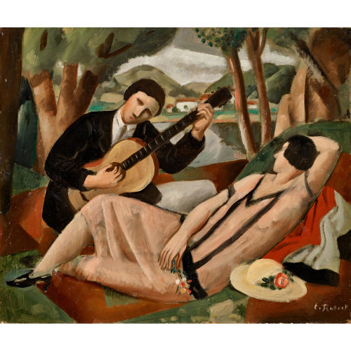 PAUL TH�OPHILE ROBERT : 'Joueur de guitare' (DOBIASCHOFSKY AUKTIONEN AG)