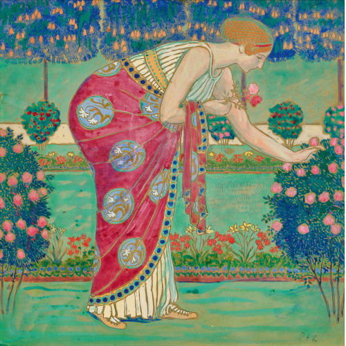 PAUL TH�OPHILE ROBERT : Dame beim Rosenpfl�cken (DOBIASCHOFSKY AUKTIONEN AG)