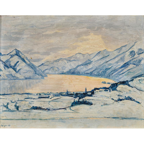 ERNST SAMUEL GEIGER : 'Winter am Langensee' (DOBIASCHOFSKY AUKTIONEN AG)