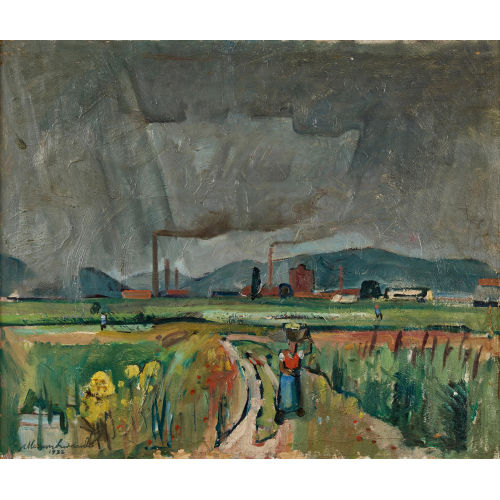 ALBERT NEUENSCHWANDER : 'Landschaft bei Aarberg' (DOBIASCHOFSKY AUKTIONEN AG)