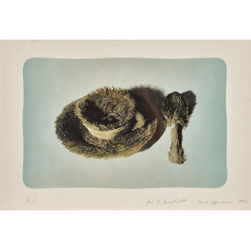 MERET OPPENHEIM : 'Poster Pelztasse' (DOBIASCHOFSKY AUKTIONEN AG)
