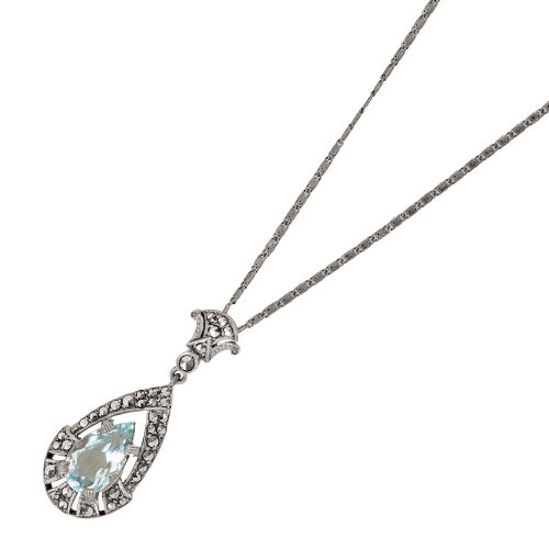 AQUAMARIN-COLLIER : Bucherer, um 1930 (DOBIASCHOFSKY AUKTIONEN AG)